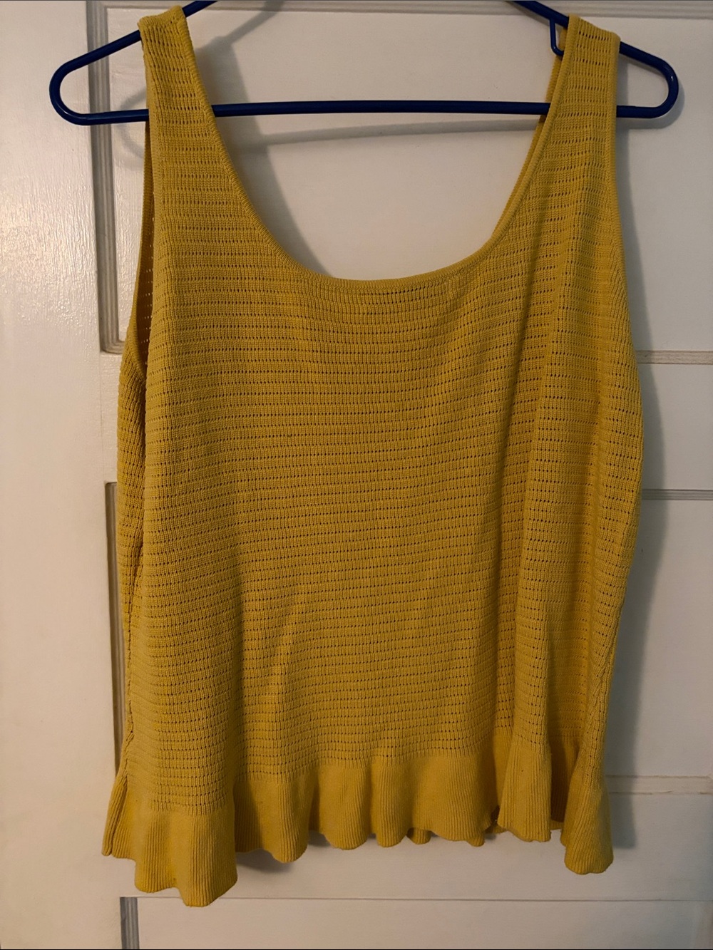 PrettyGarden Yellow Ruffle-Hem Knit Tank - Picture 4 of 4
